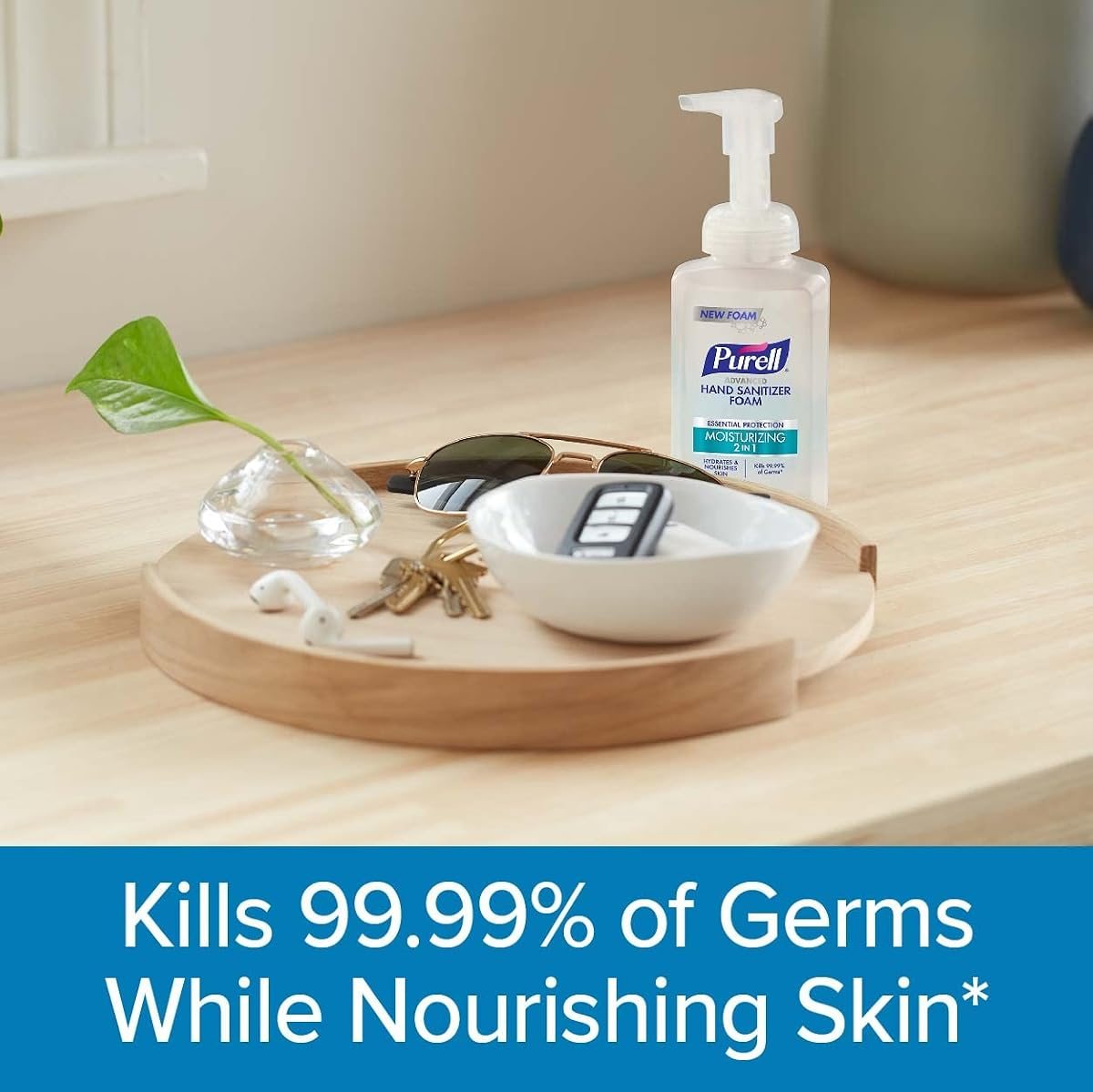 PURELL 2in1 Moisturizing Hand Sanitizer Foam Bottle 3ct x 10oz, view 3