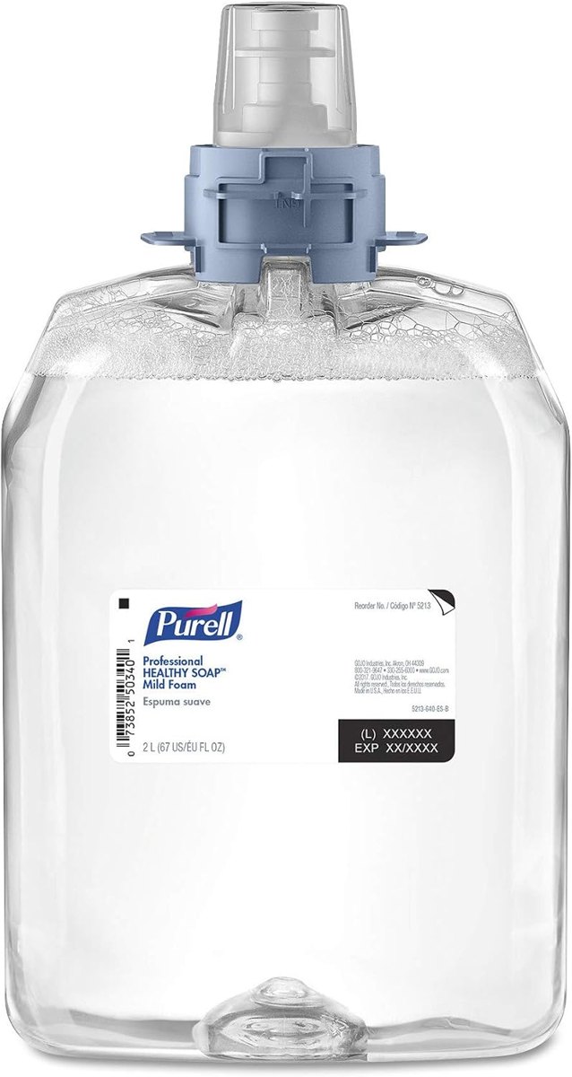 PURELL 521302 Professional HEALTHY SOAP Mild Foam, Fragrance-Free, 2000 mL, 2/CT
