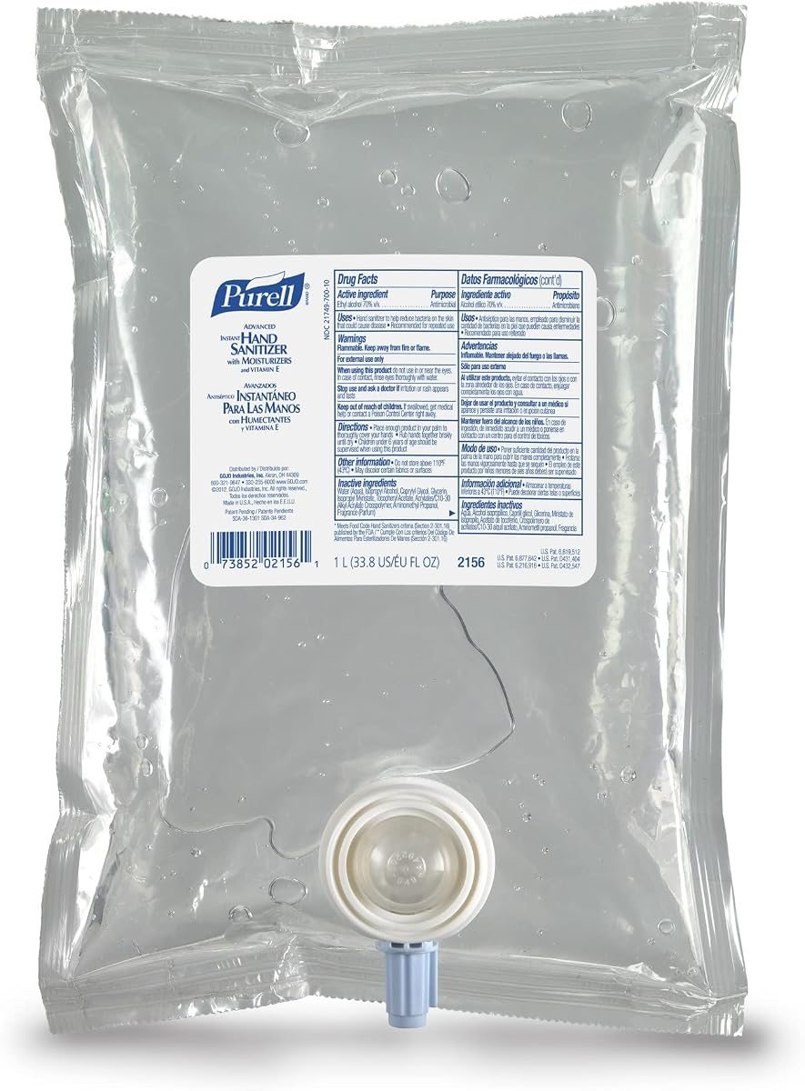 PURELL Advanced Hand Sanitizer Gel Refill, 1000 mL Refill, Case of 8, view 2