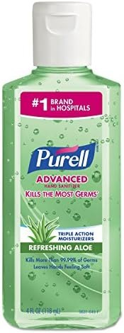 PURELL Advanced Hand Sanitizer Soothing Gel, Fresh Scent, 4 fl oz Portable Flip Cap Bottle