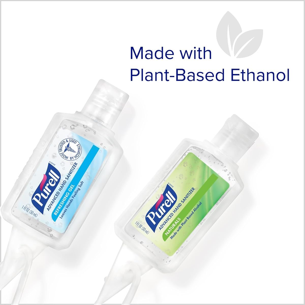 PURELL Advanced Hand Sanitizer Variety Pack, Naturals and Refreshing Gel, 1 Fl Oz Travel Size Flip-Cap Bottle with Jelly Wrap Carrier (Pack of 8), view 5