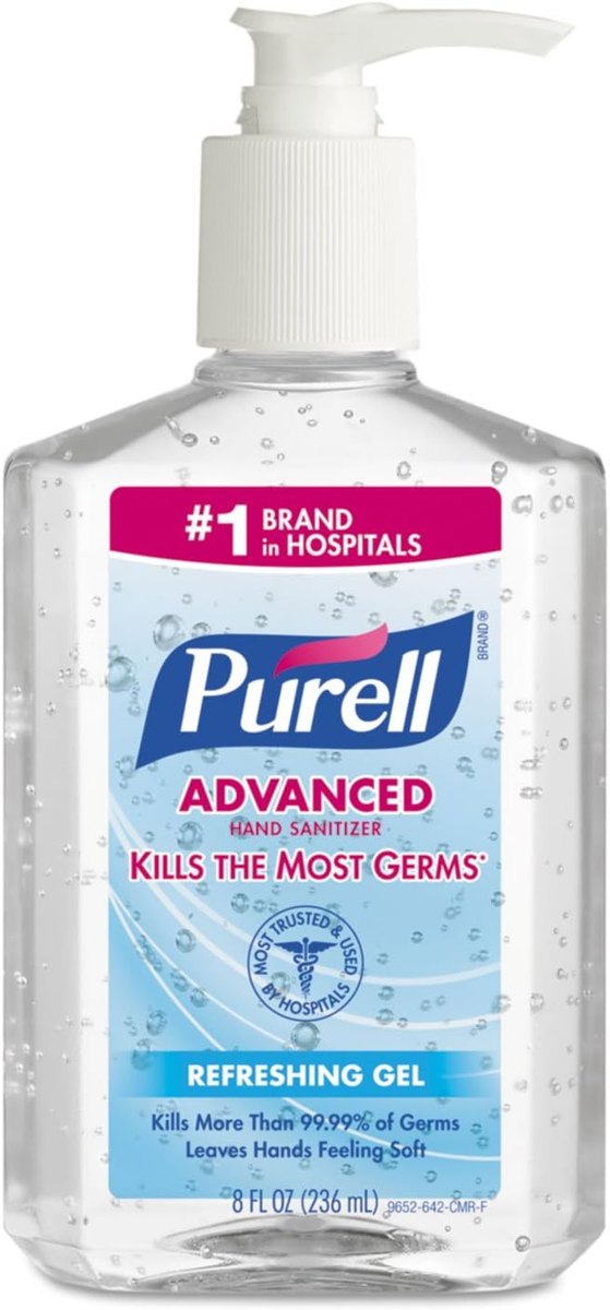 PURELL Advanced Instant Hand Sanitizer, 8oz Pump Bottle