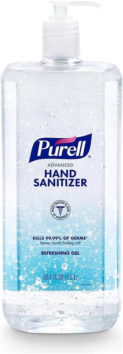 PURELL Advanced Refreshing Gel Hand Sanitizer, Clean Scent, 1.5 L Pump Bottle, 4/Carton, view 2