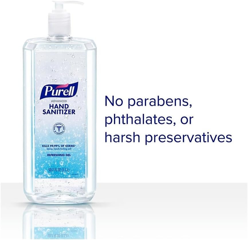 PURELL Advanced Refreshing Gel Hand Sanitizer, Clean Scent, 1.5 L Pump Bottle, 4/Carton, view 4