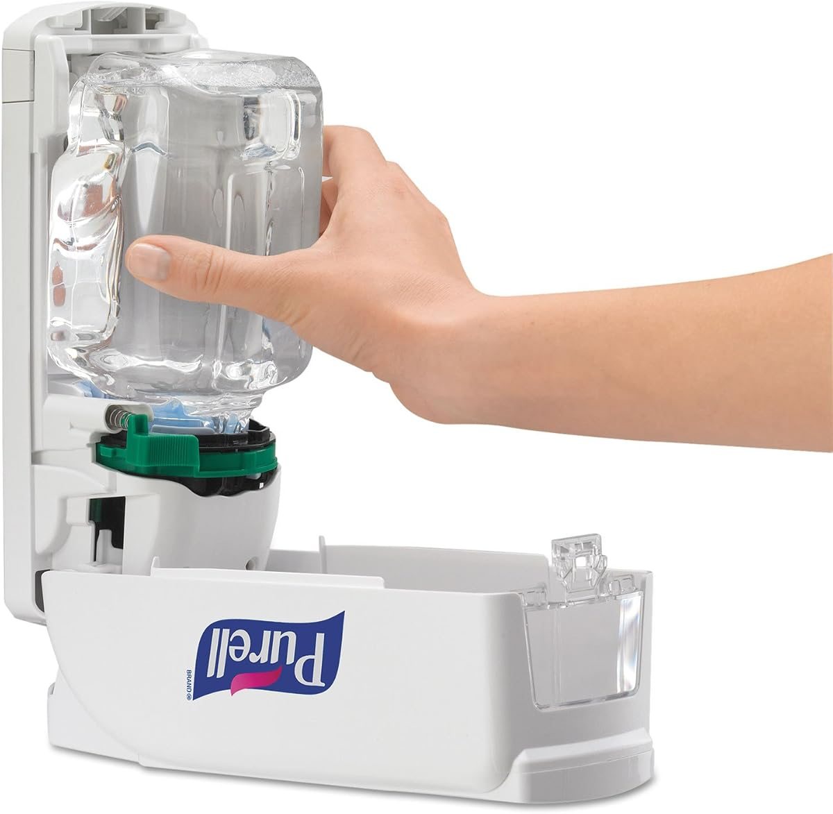 PURELL ADX-7 Push-Style Hand Sanitizer Dispenser, White, 700 mL, view 5
