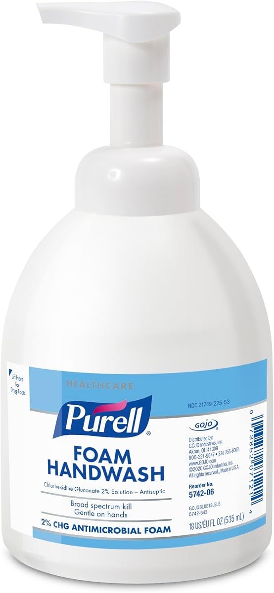 PURELL Antimicrobial Foam Hand Soap with 2.0% CHG, 6ct x 535 mL, view 2
