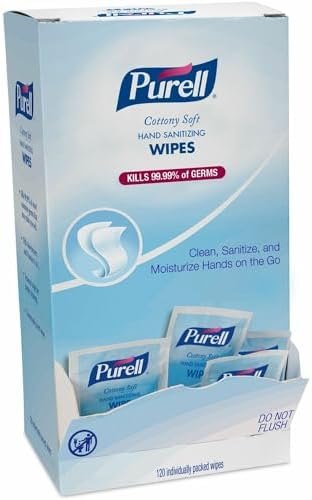 PURELL Cottony Soft Hand Sanitizing Wipes, 120ct Display Box