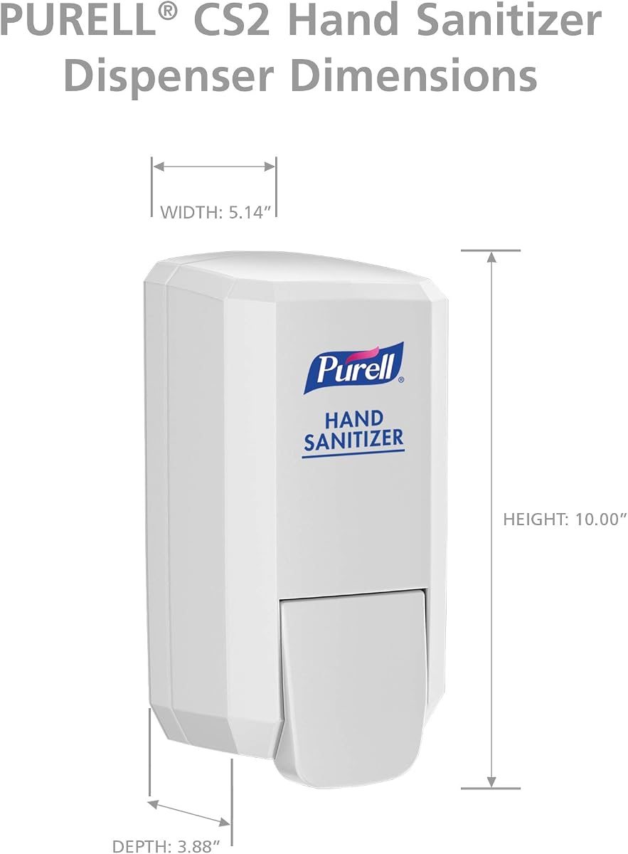 PURELL CS2 Manual Hand Sanitizer Dispenser, White, for 1000 mL PURELL CS2 Hand Sanitizer Refills, view 5