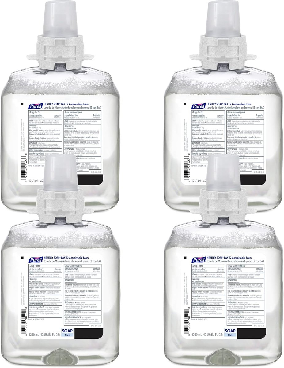 PURELL CS4 BAK E2 Antimicrobial Foam Hand Soap Refill 4ct 1200mL