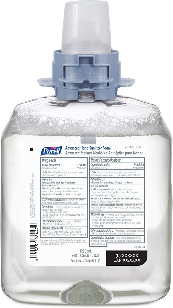 PURELL CS4 Hand Sanitizer Kit, Manual Dispenser +1200mL Foam Refill 5192-1W, view 3