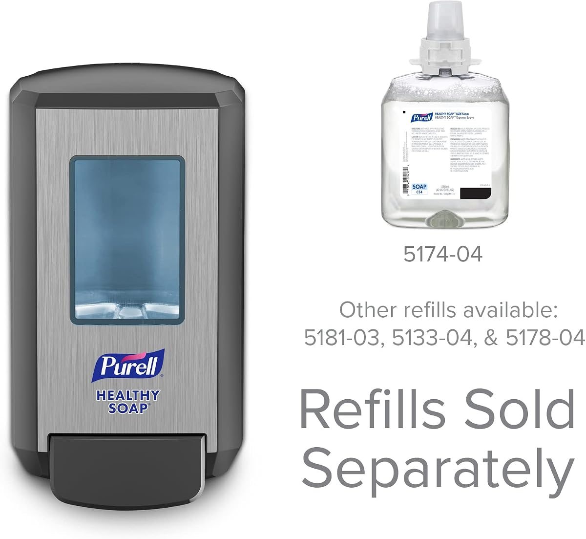 PURELL CS4 Manual Hand Soap Dispenser Graphite 1250mL 1ct, view 5