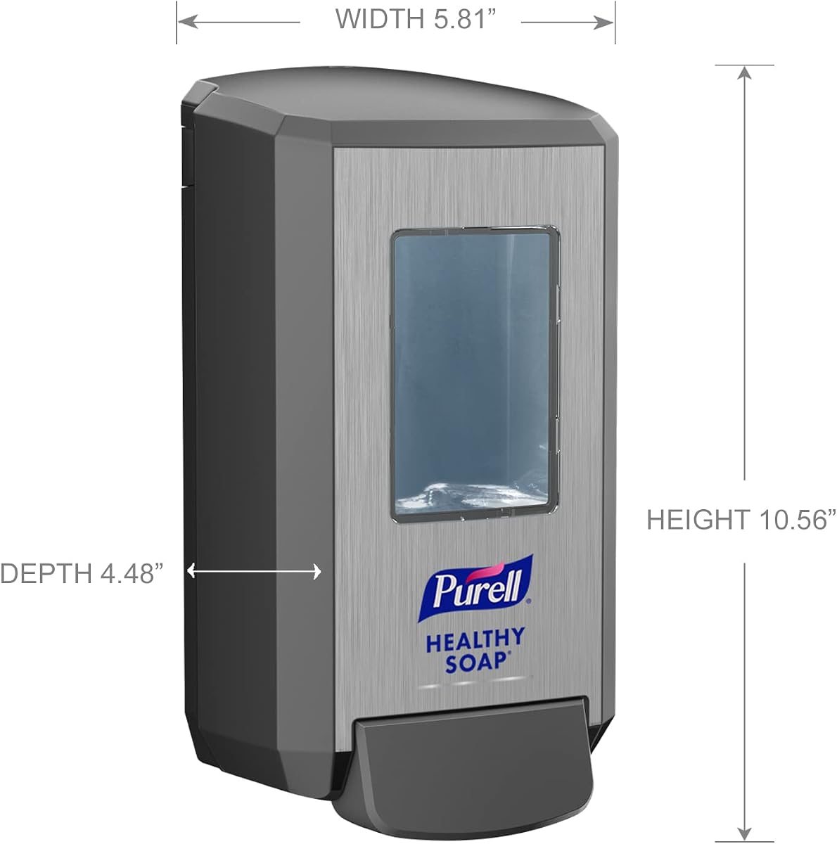 PURELL CS4 Manual Soap Dispenser, Graphite, for 1250 mL PURELL CS4 Healthy SOAP Refills (Pack of 2) - - Manufactured by GOJO, Inc., view 4