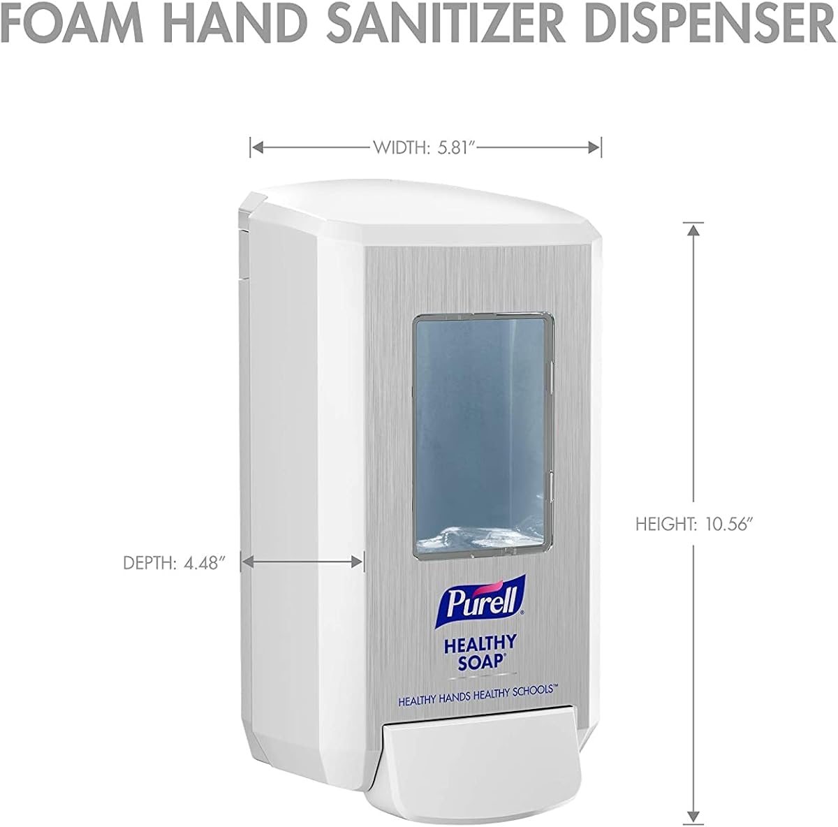 PURELL CS4 Manual Soap Dispenser, White, for 1250 mL PURELL CS4 Healthy SOAP Refills (Pack of 2) - - Manufactured by GOJO, Inc., view 4