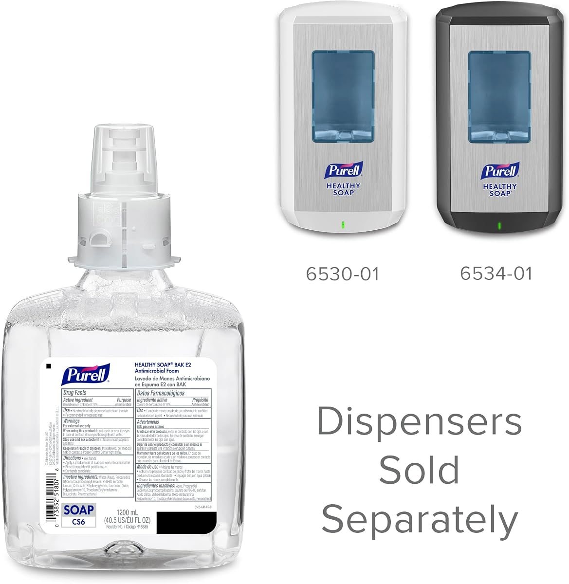 PURELL CS6 BAK E2 Antimicrobial Foam Soap, 2ct x 1200mL, view 5