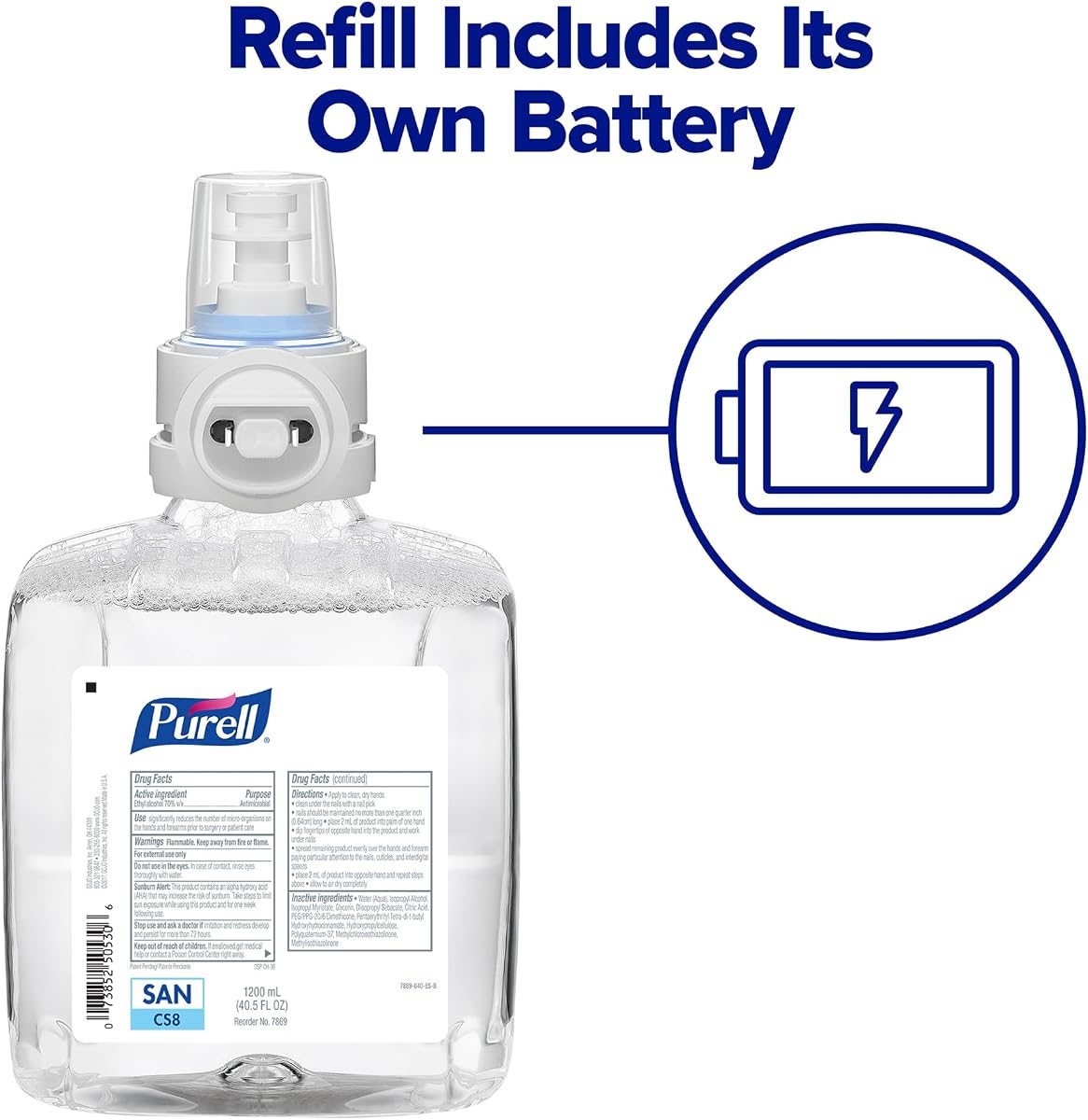 PURELL CS8 Advanced Hand Sanitizer Foam Refill, 2ct x 1200 mL, view 3