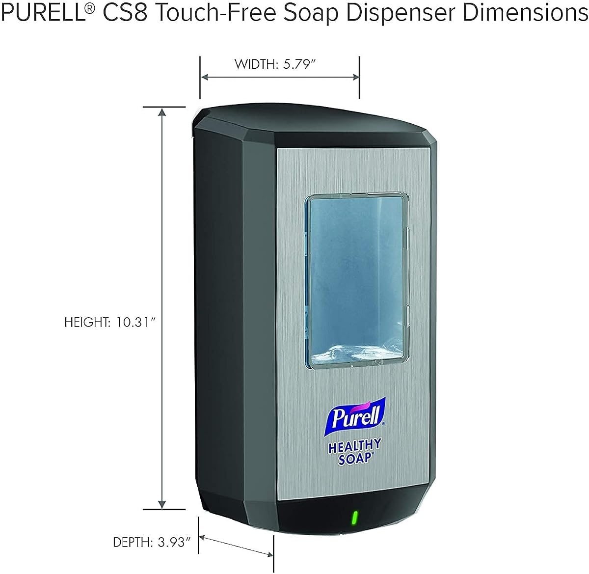 PURELL CS8 Automatic Hand Soap Dispenser Graphite 1200mL 1ct, view 2
