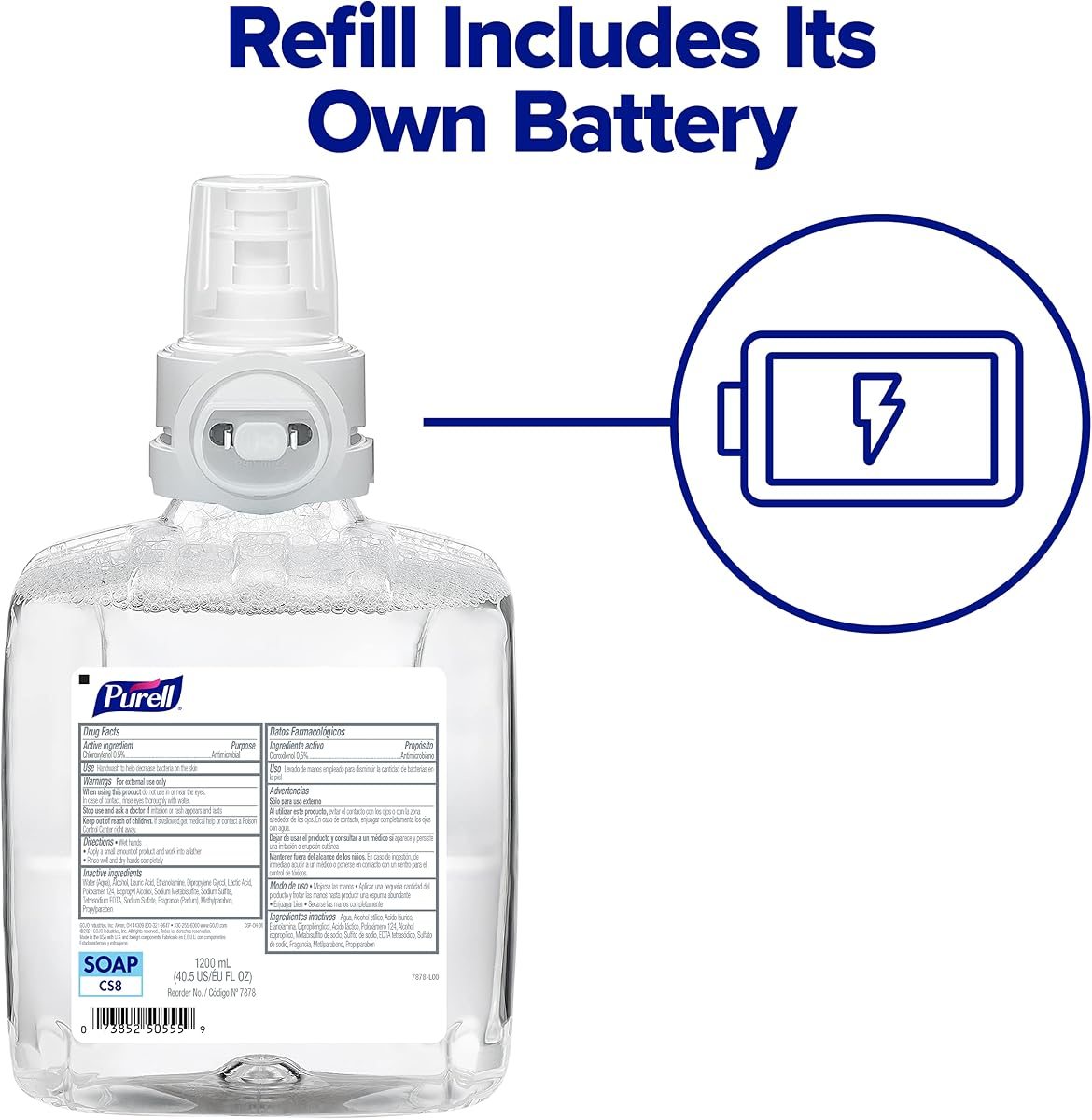 PURELL CS8 Waterless Surgical Scrub Refill 2ct x 1200 mL Refill, view 3