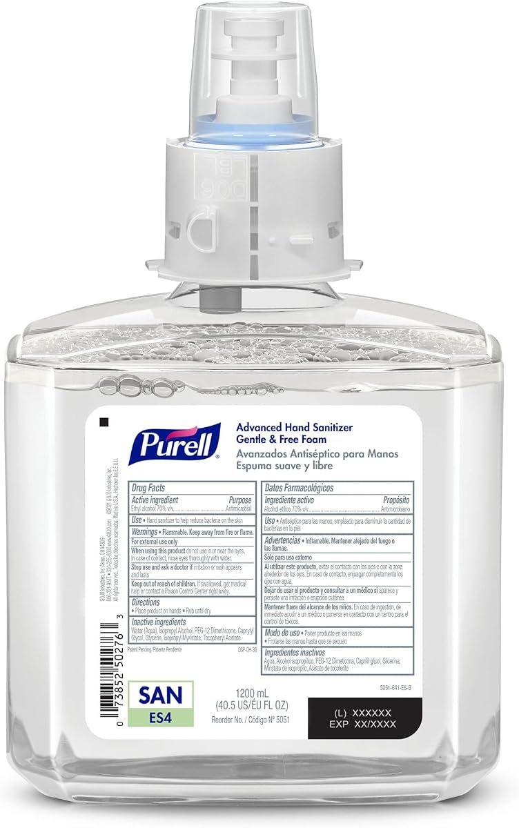 PURELL ES4 Hand Sanitizer Foam Refill, 2ct x 1200 mL, view 2