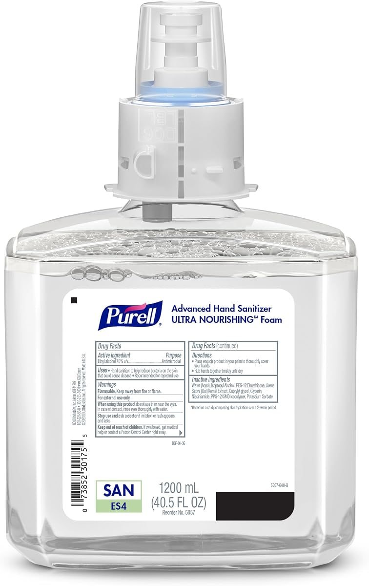 PURELL ES4 Hand Sanitizer Foam Refill, 2ct x 1200mL, view 2