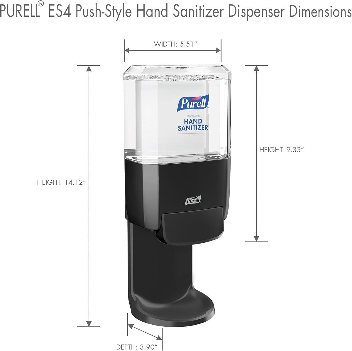 PURELL ES4 Manual Hand Sanitizer Dispenser, Graphite, 1200 mL, view 5