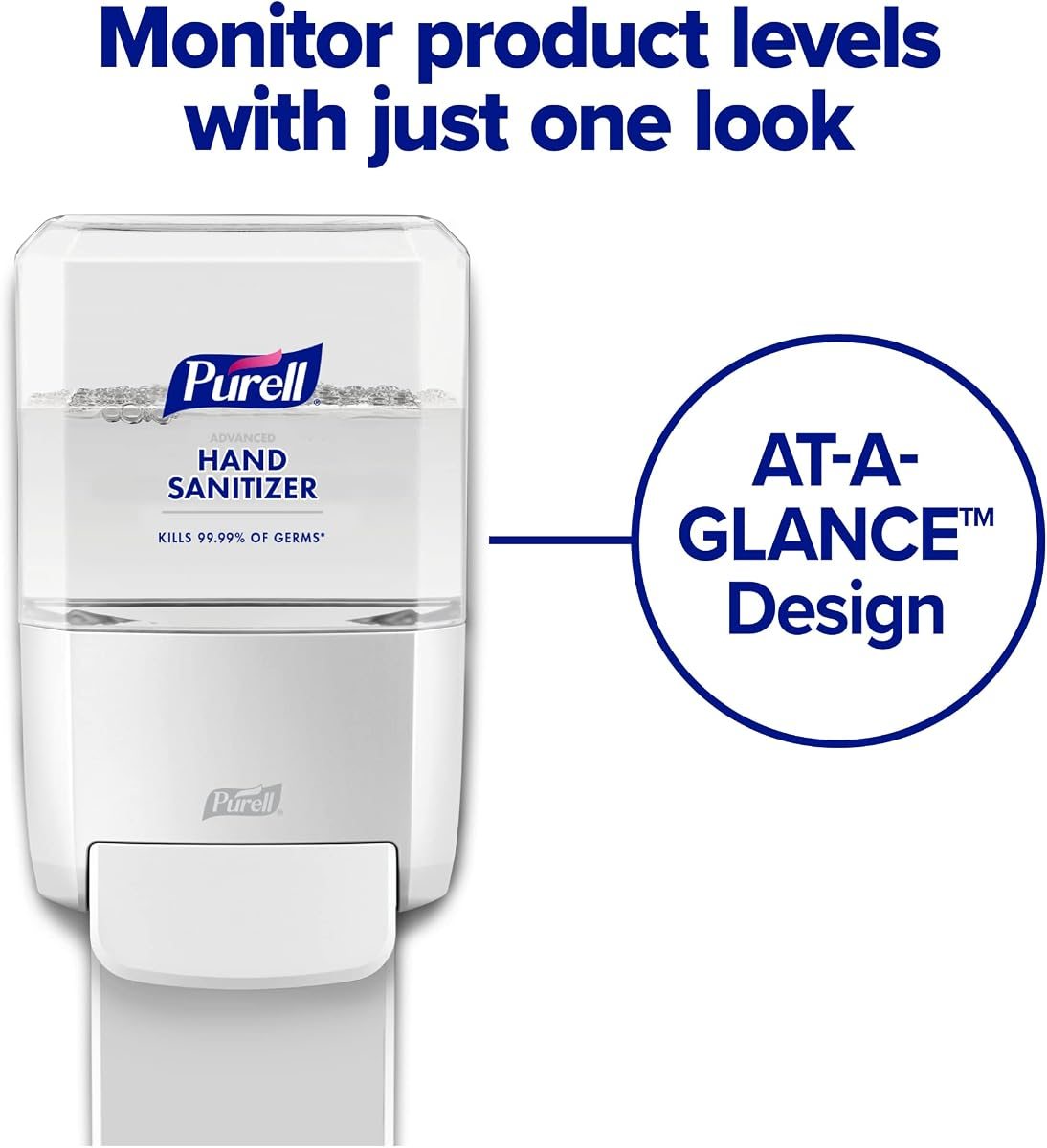 PURELL ES4 Manual Hand Sanitizer Dispenser, White, Compatible with 1200 mL PURELL ES4 Hand Sanitizer Refills - (Pack of 3), view 3