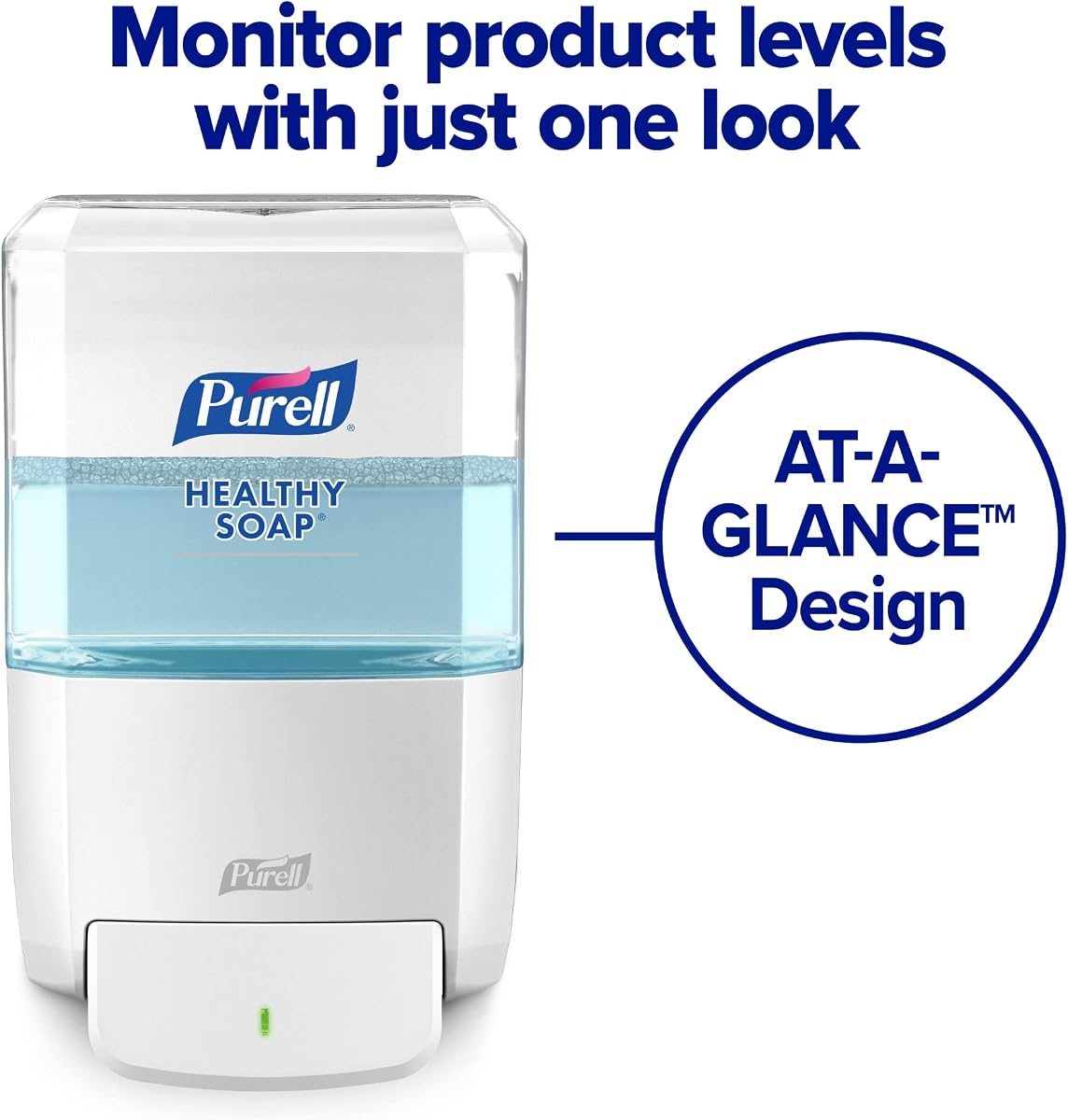 PURELL ES4 Manual Wall-Mounted Hand Soap Dispenser, White, Compatible with 1200 mL PURELL Healthy SOAP Refills (Pack of 3) - - Manufactured by GOJO, Inc., view 3