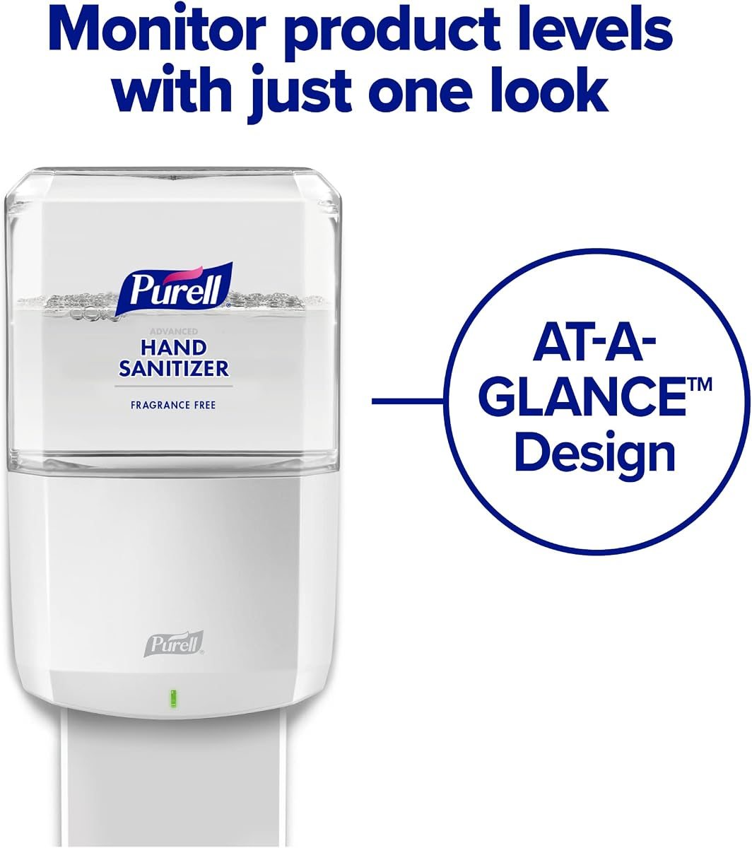 PURELL ES6 Automatic Hand Sanitizer Dispenser, White, Compatible with 1200 mL PURELL ES6 Automatic Hand Sanitizer Refills (Pack of 6), view 3