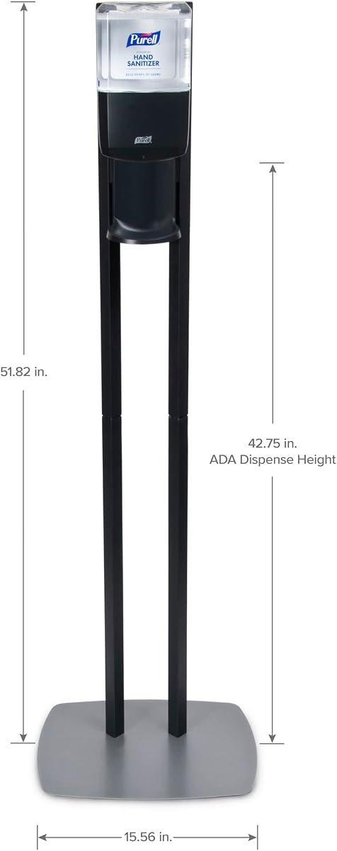 PURELL ES6 Dispenser Floor Stand with ES6 Automatic Dispenser, Graphite, view 3