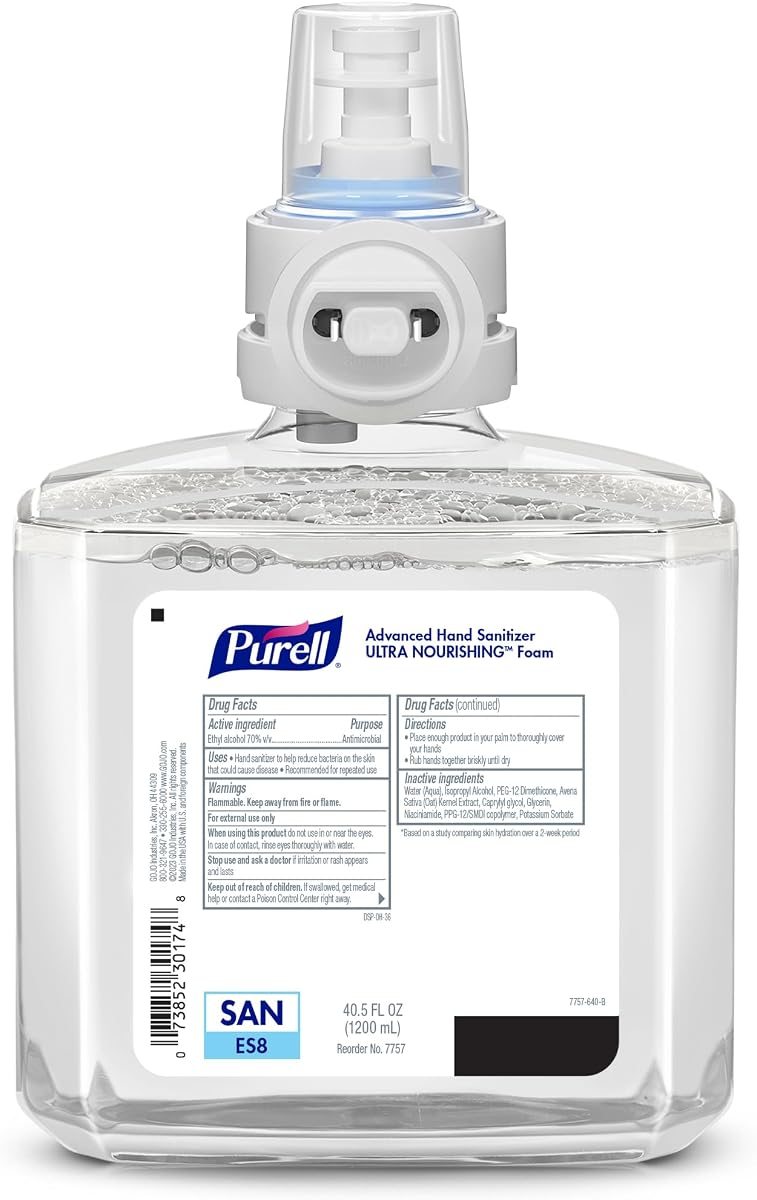 PURELL ES8 Hand Sanitizer Foam Refill, 2ct x 1200 mL, view 2