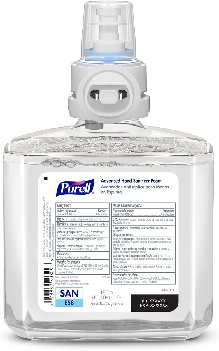 PURELL ES8 Hand Sanitizer Foam Refill, Clean Scent, 2ct x 1200 mL, view 2