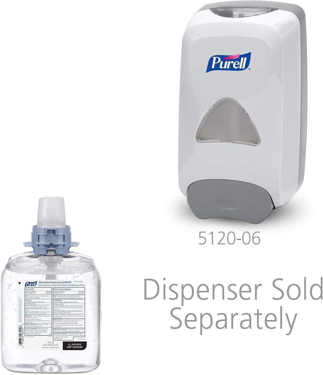 PURELL FMX-12 Hand Sanitizer Refill, Fragrance Free, 4ct x 1200mL, view 3