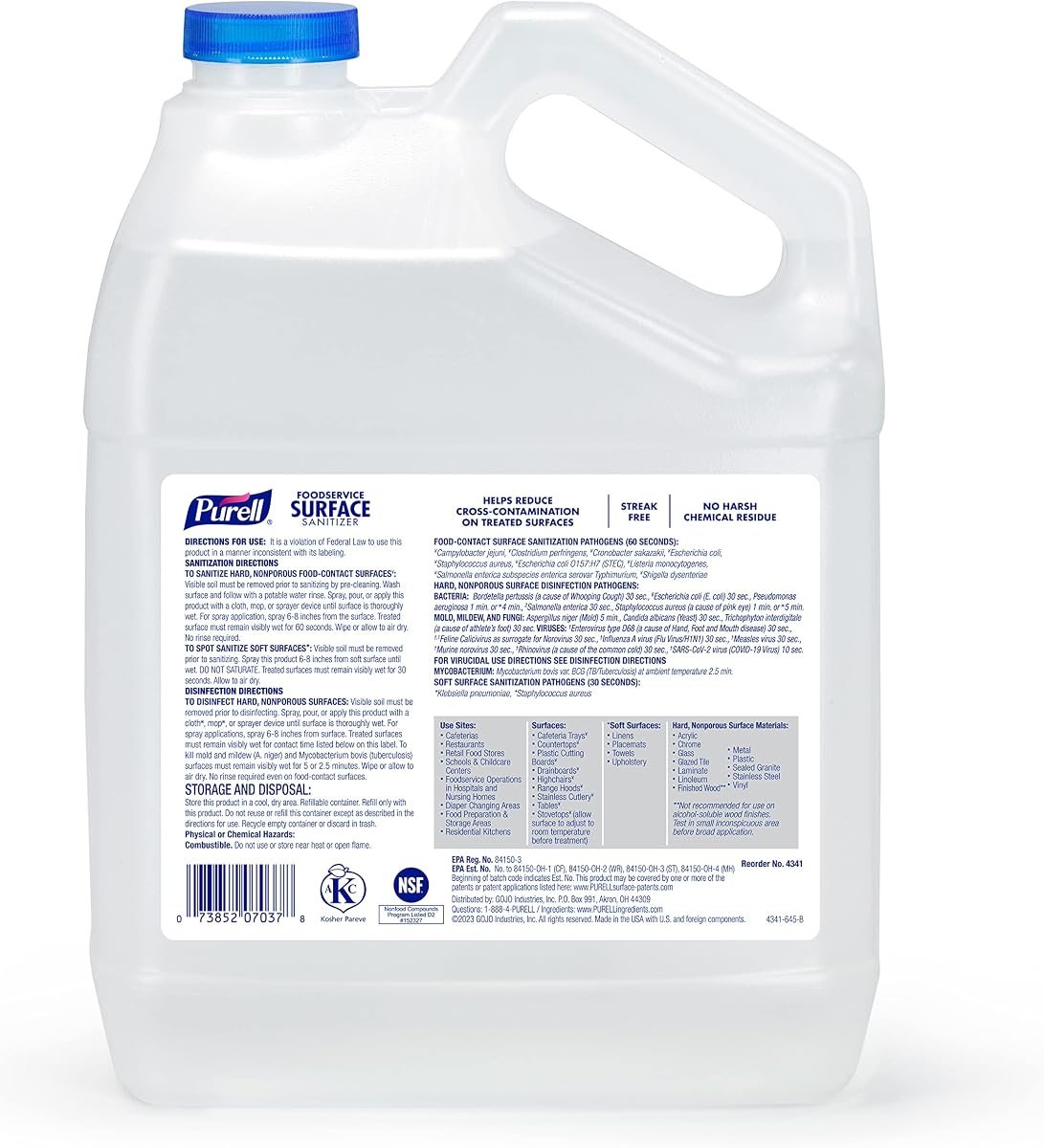 PURELL Foodservice Surface Sanitizer Spray Refills, 4ct x 1 Gal, view 2