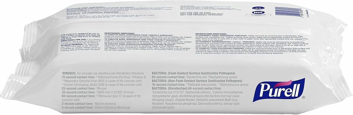PURELL Foodservice Surface Wipes, 72 Count (Pack of 2), view 2