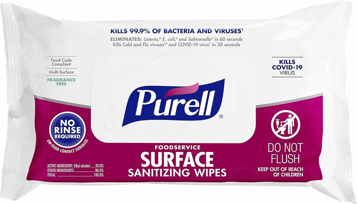 PURELL Foodservice Surface Wipes, 72 Count