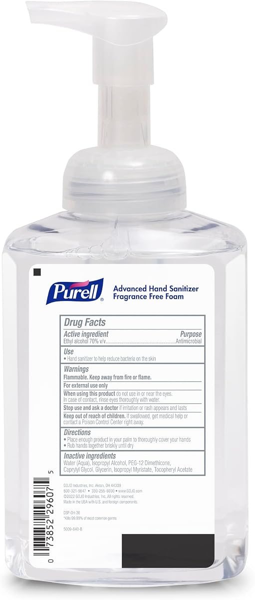 PURELL Hand Sanitizer Foam Pump Bottle 4ct x 17.4 fl oz, view 2