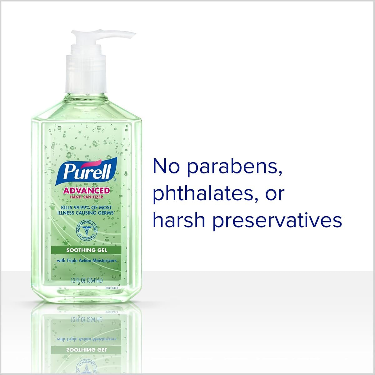 PURELL Hand Sanitizer Soothing Gel Pump Bottle 12ct x 12oz, view 3