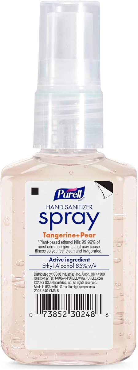 PURELL Hand Sanitizer Spray Tangerine+Pear, 6ct x 2fl oz, view 2