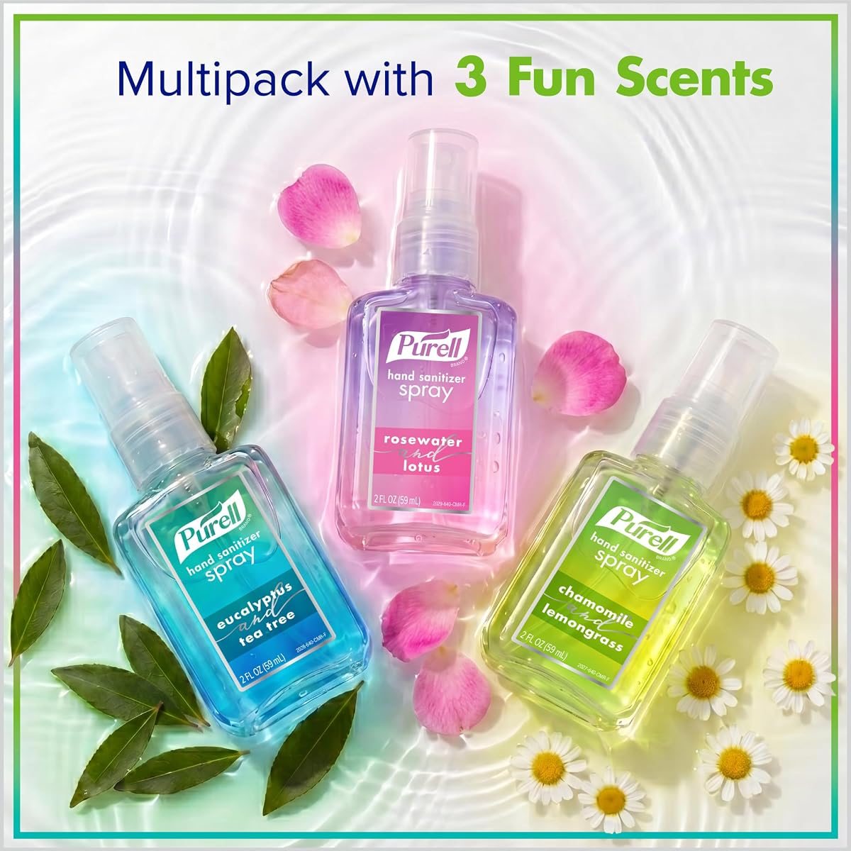 PURELL Hand Sanitizer Spray Variety, Travel Size 3ct x 2floz, view 4