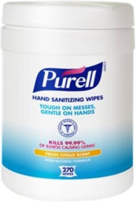 PURELL Hand Sanitizing Wipes, Fresh Citrus Scent, 270 Wipes Per Canister, Pack Of 6 Canisters, view 5