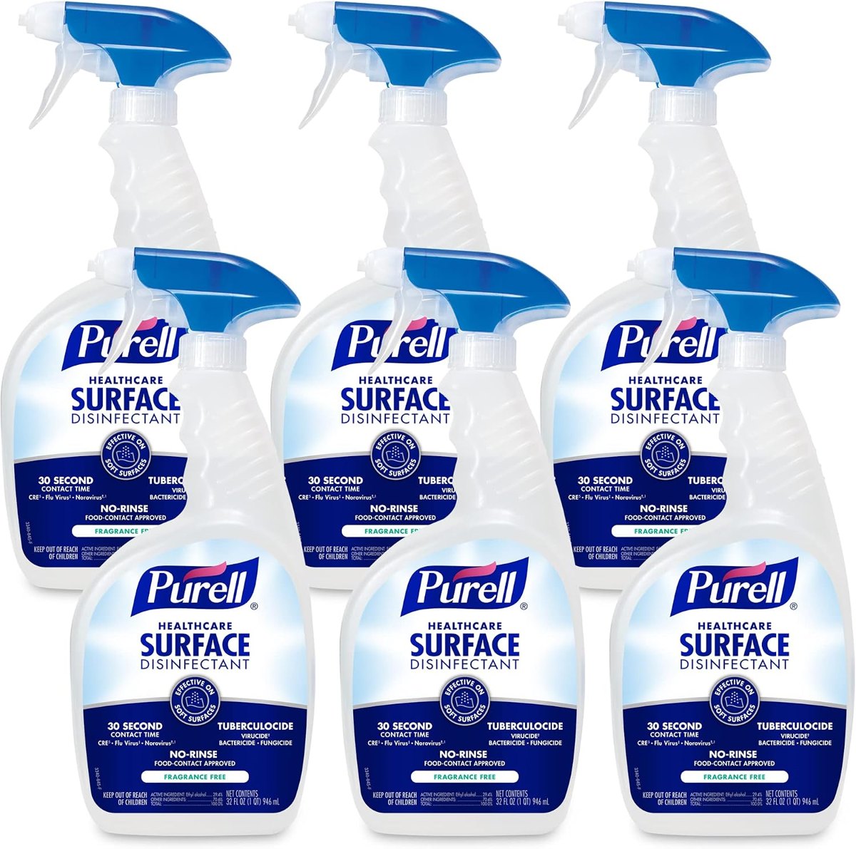 PURELL Healthcare Surface Disinfectant Spray Bottle 6ct x 32fl oz