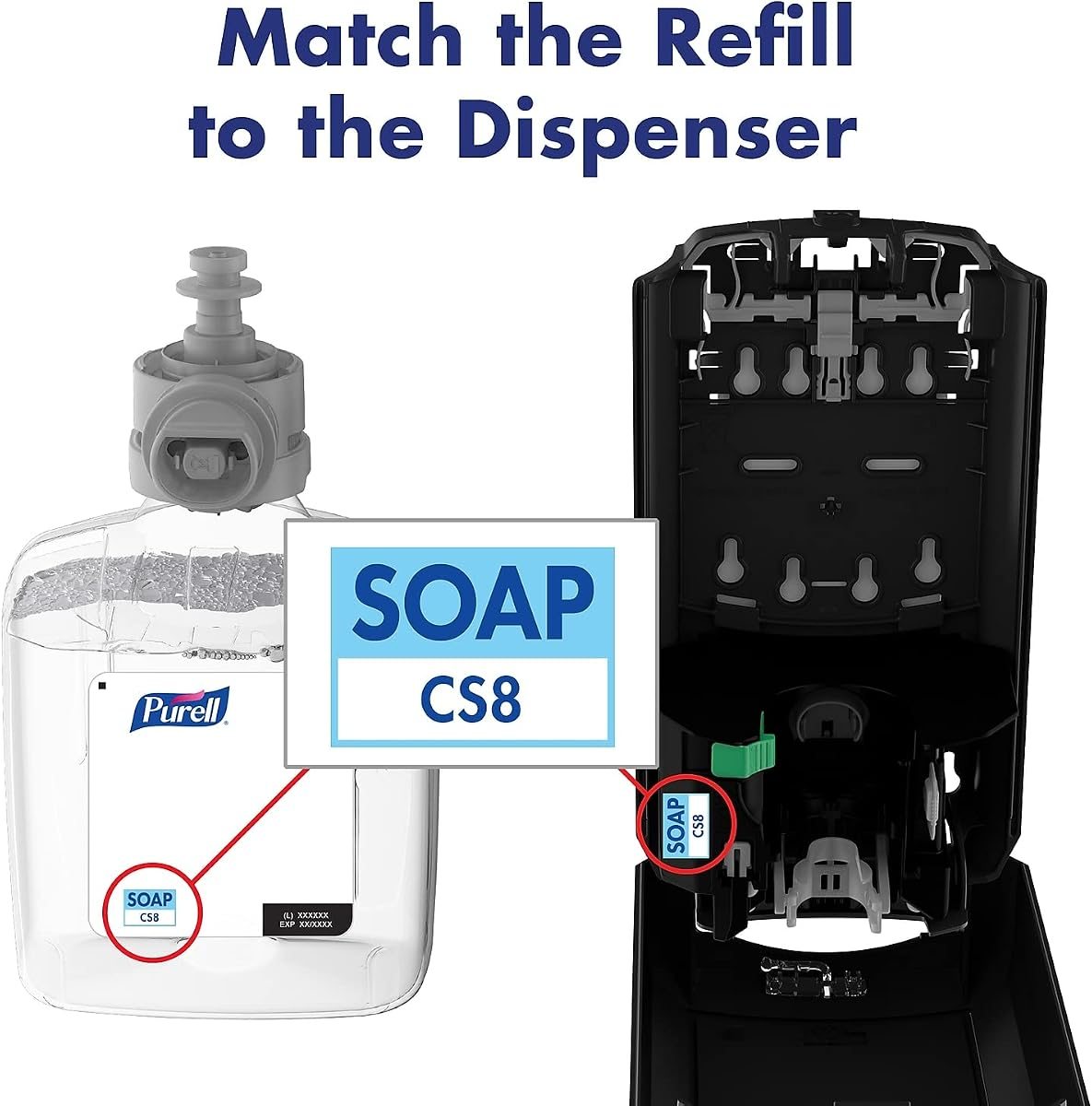 PURELL Healthy Soap CS8 Mild Foam Soap Refills, Unscented, 1200 mL, Pack Of 2 Refills, view 3