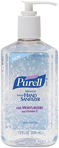 PURELL Instant Hand Sanitizer, Pump Bottle, 12 oz., 12/CT, Clear