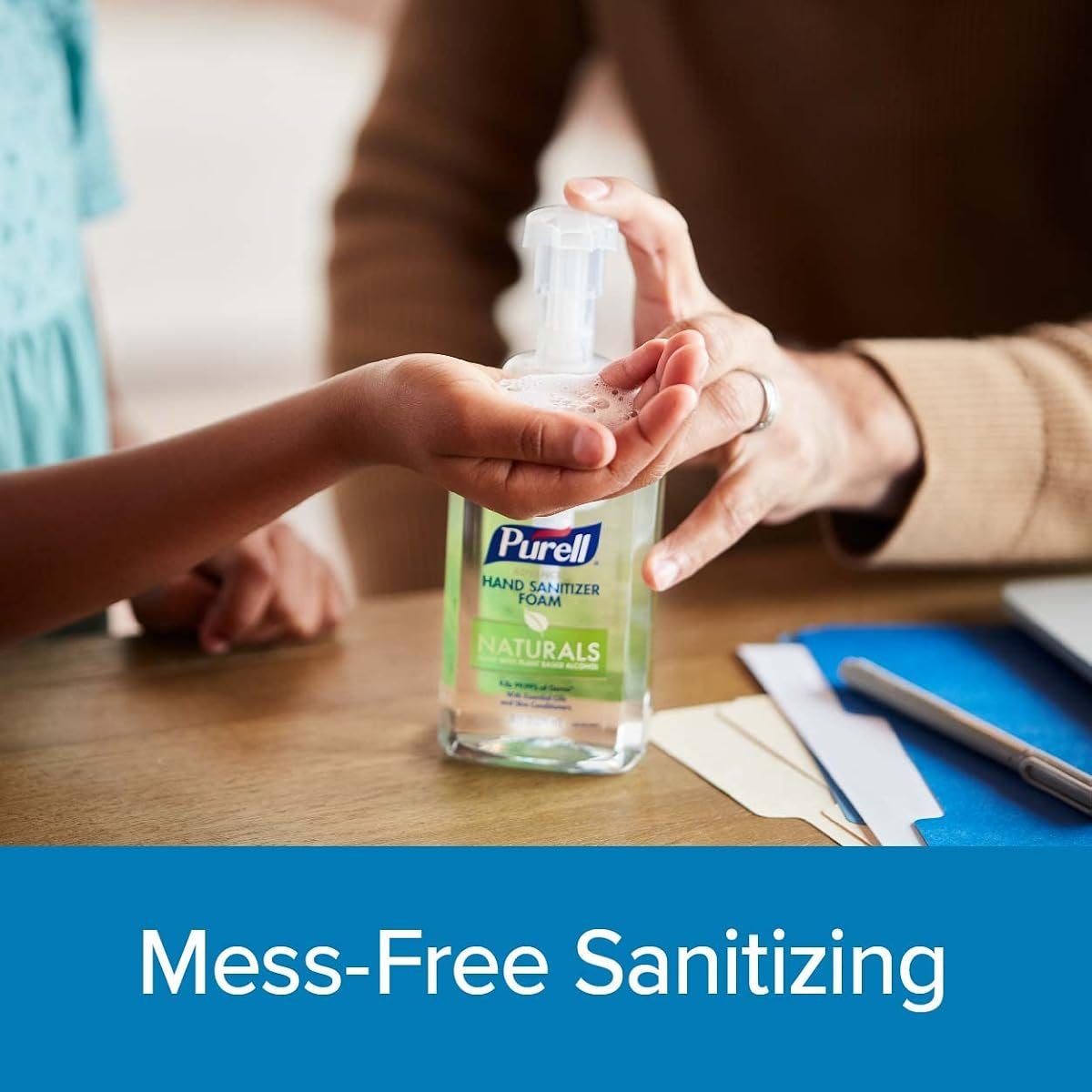 PURELL Naturals Hand Sanitizer Foam, Pump Bottle 3ct x 10fl oz, view 3