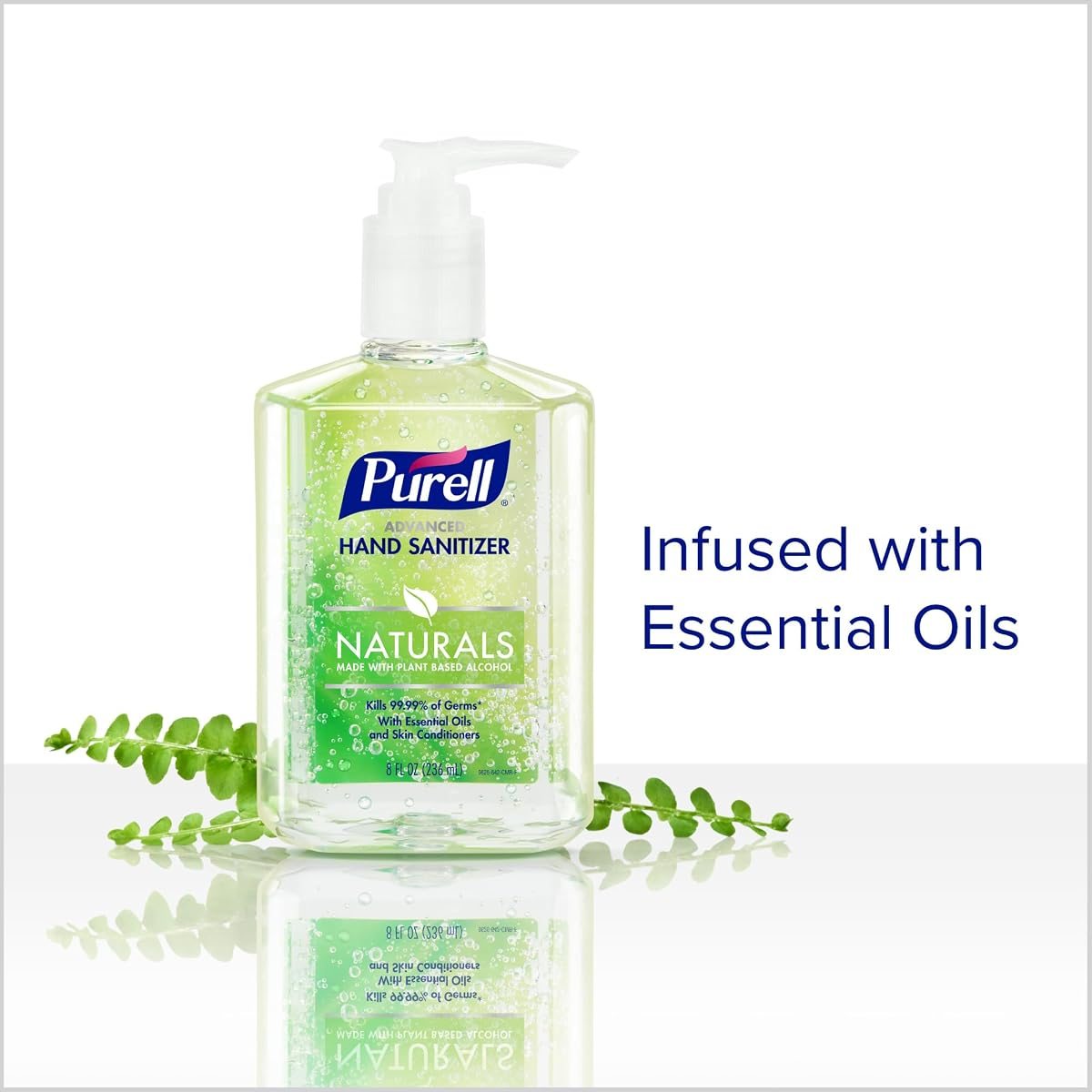 PURELL Naturals Hand Sanitizer Gel, Pump Bottle 12ct x 8fl oz, view 4