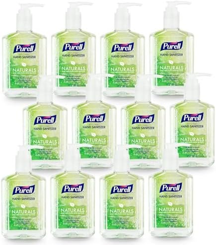 PURELL Naturals Hand Sanitizer Gel, Pump Bottle 12ct x 8fl oz