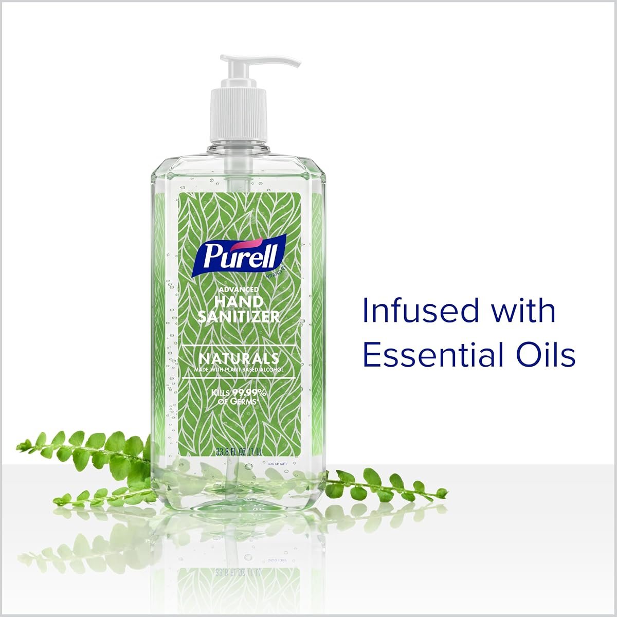 PURELL Naturals Hand Sanitizer Gel, Pump Bottle 1ct x 1 L, view 4