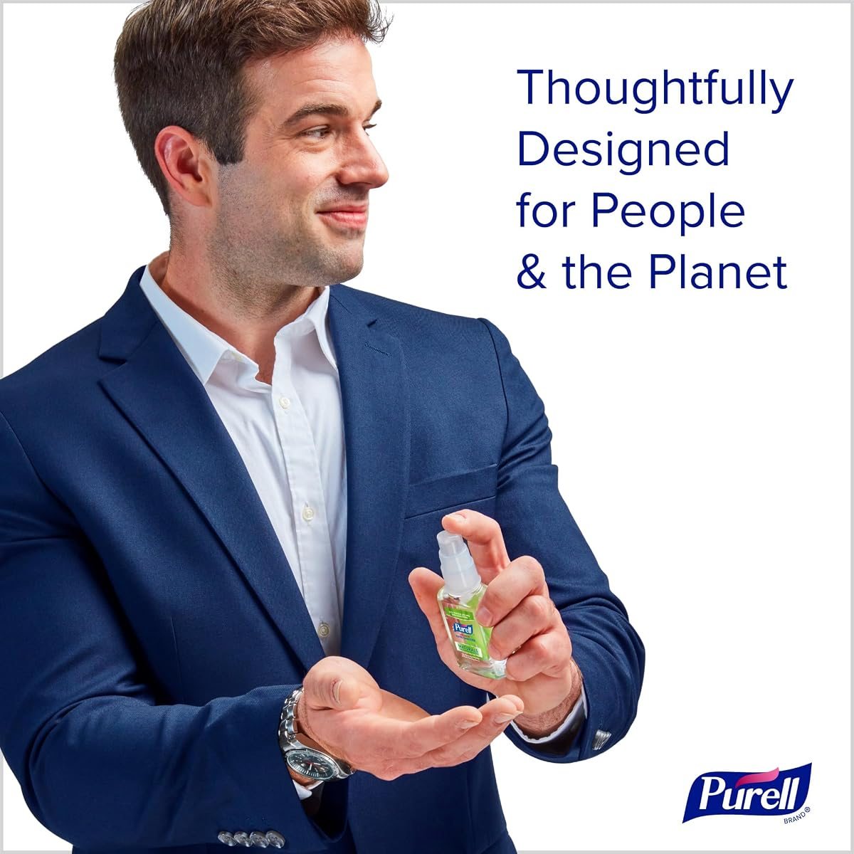 PURELL Naturals Hand Sanitizer, Travel Pump Bottle 24ct x 2 fl oz, view 2