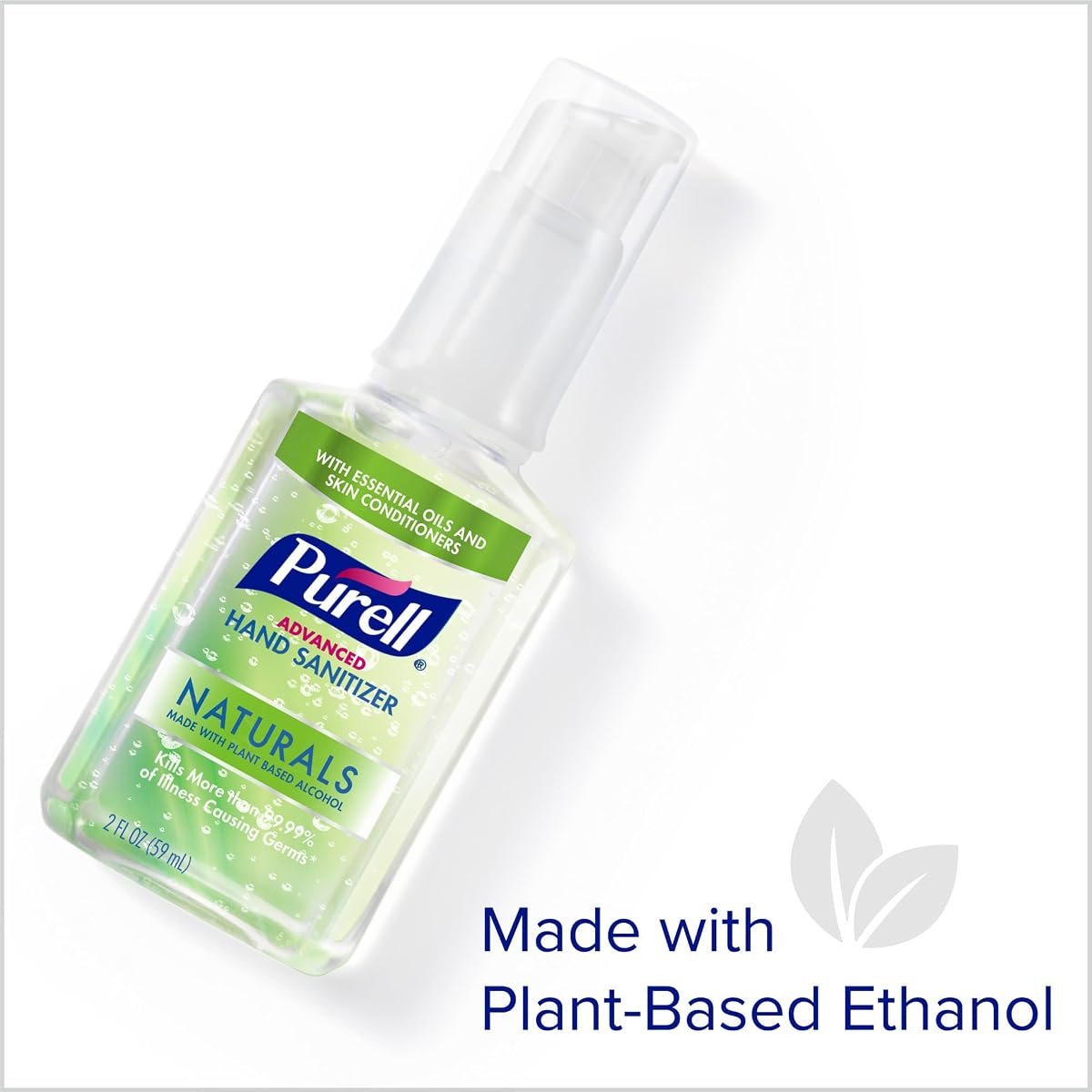 PURELL Naturals Hand Sanitizer Travel Pump Bottle, 6ct x 2fl oz, view 3