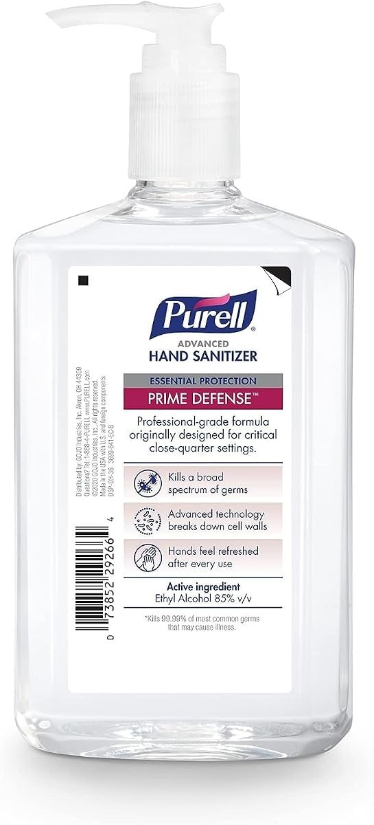 PURELL Prime Defense Hand Sanitizer Gel Pump Bottle 4ct x 12oz, view 2